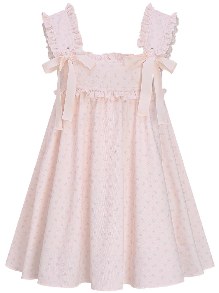 Pink Floral Ruffled Puffy Skirt【s0000016364】