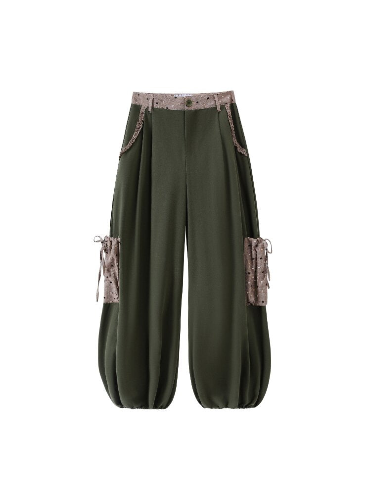 Patchwork Bud Green Cargo Pants【s0000015850】
