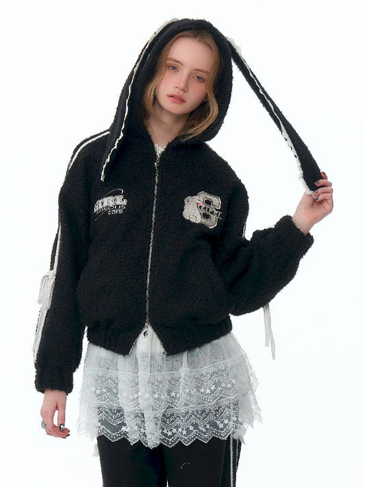 Hooded Rabbit Ears Short Jacket【s0000011500】