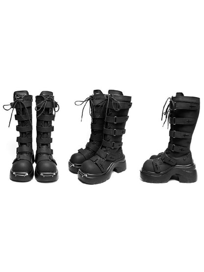 Gothic Nameplate Platform Boots【s0000016371】