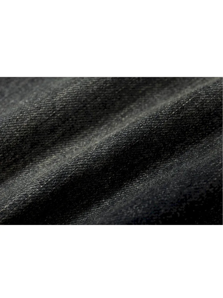 Distressed Straight-Leg Slim-Fit Jeans【s0000013946】