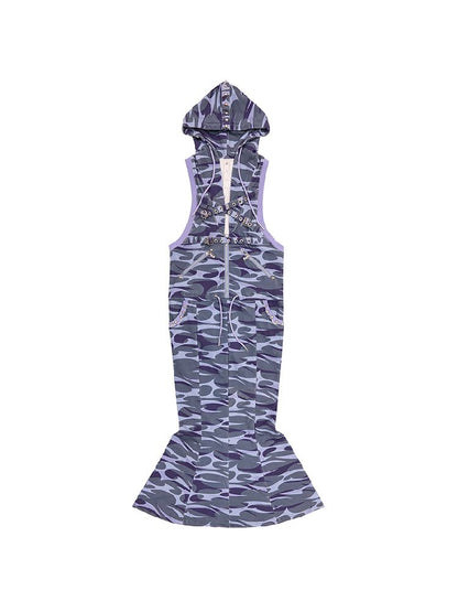 Totem Camouflage Squid Fishtail Dress【s0000012177】