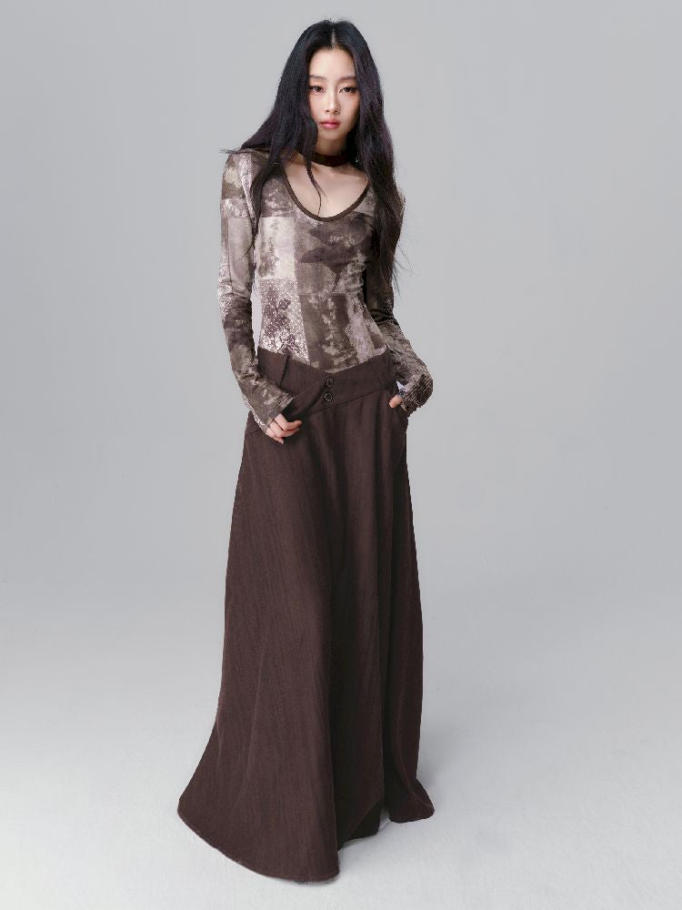 Intellectual Low Round Neck Slim Dress【s0000012137】