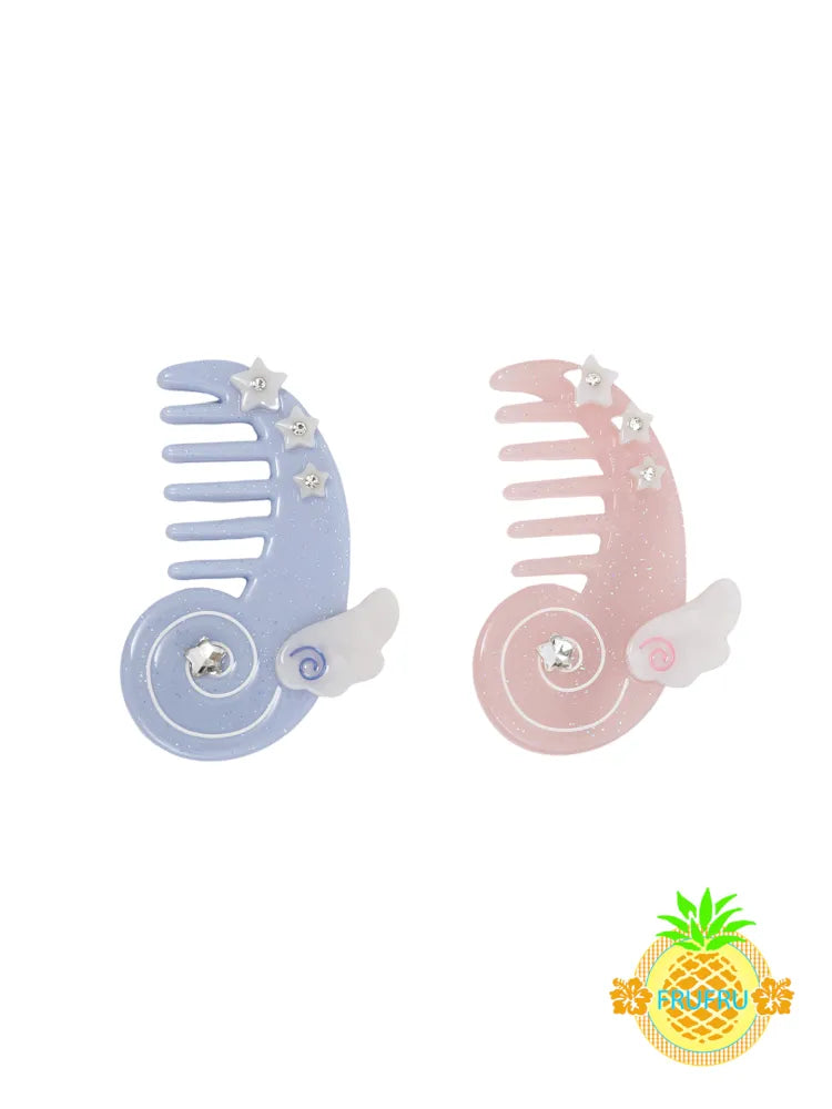Cute Pink-Blue Comb Hair Clip【s0000013940】