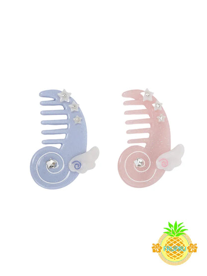 Cute Pink-Blue Comb Hair Clip【s0000013940】