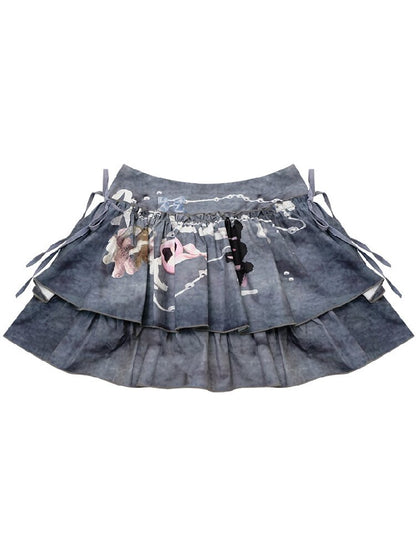 Misty Tone Slim Sweet Cool Skirt【s0000016840】