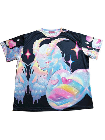 American retro ghost horse short sleeve t-shirt【s0000013287】