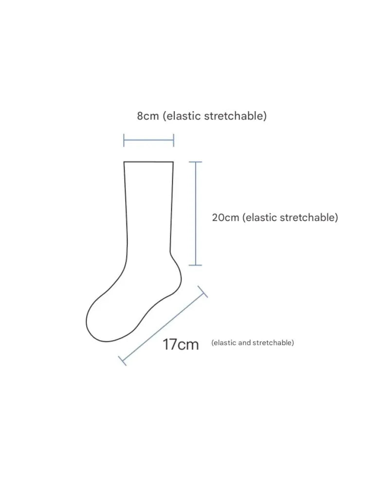 Striped Floral Mid-Calf Socks【s0000014151】