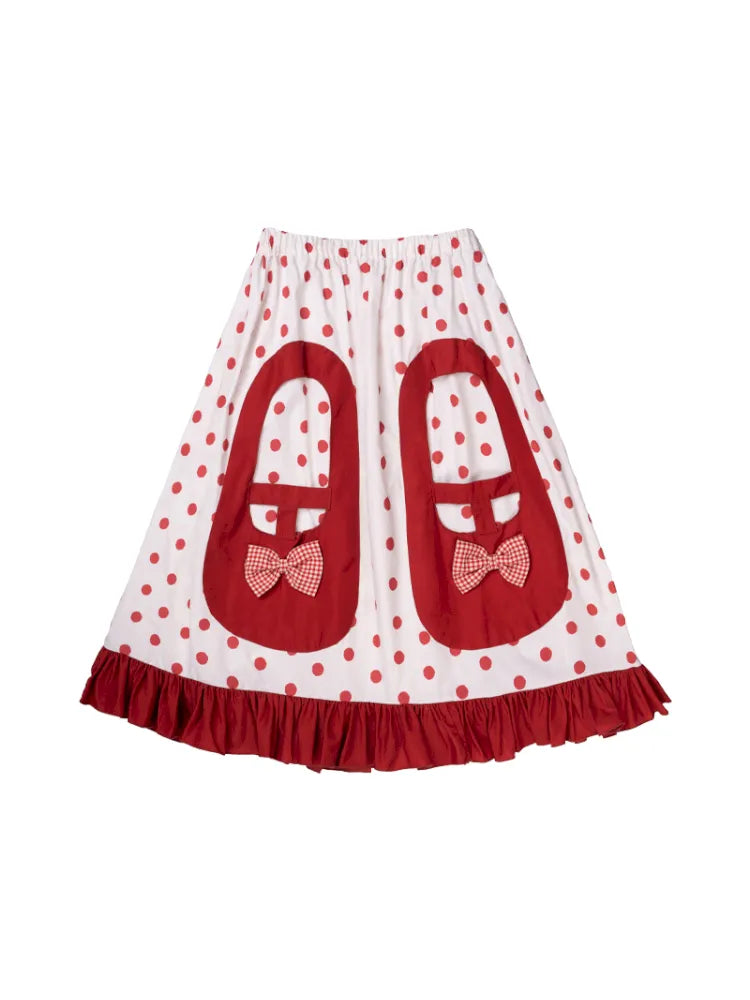 3D Pocket Polka Dot Skirt【s0000013935】