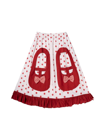 3D Pocket Polka Dot Skirt【s0000013935】