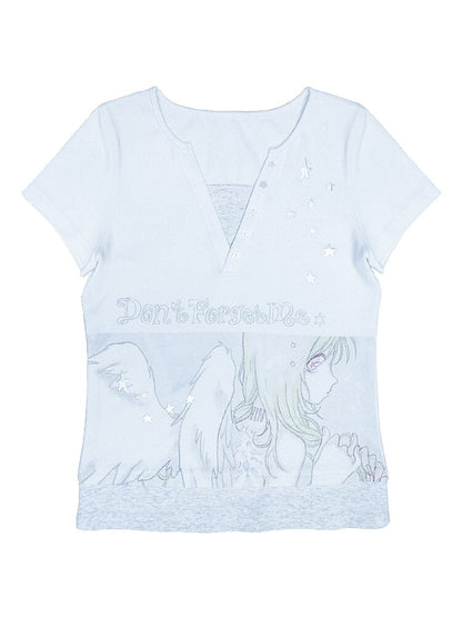 Dreamcore Angel Silver Fake T-Shirt【s0000016544】