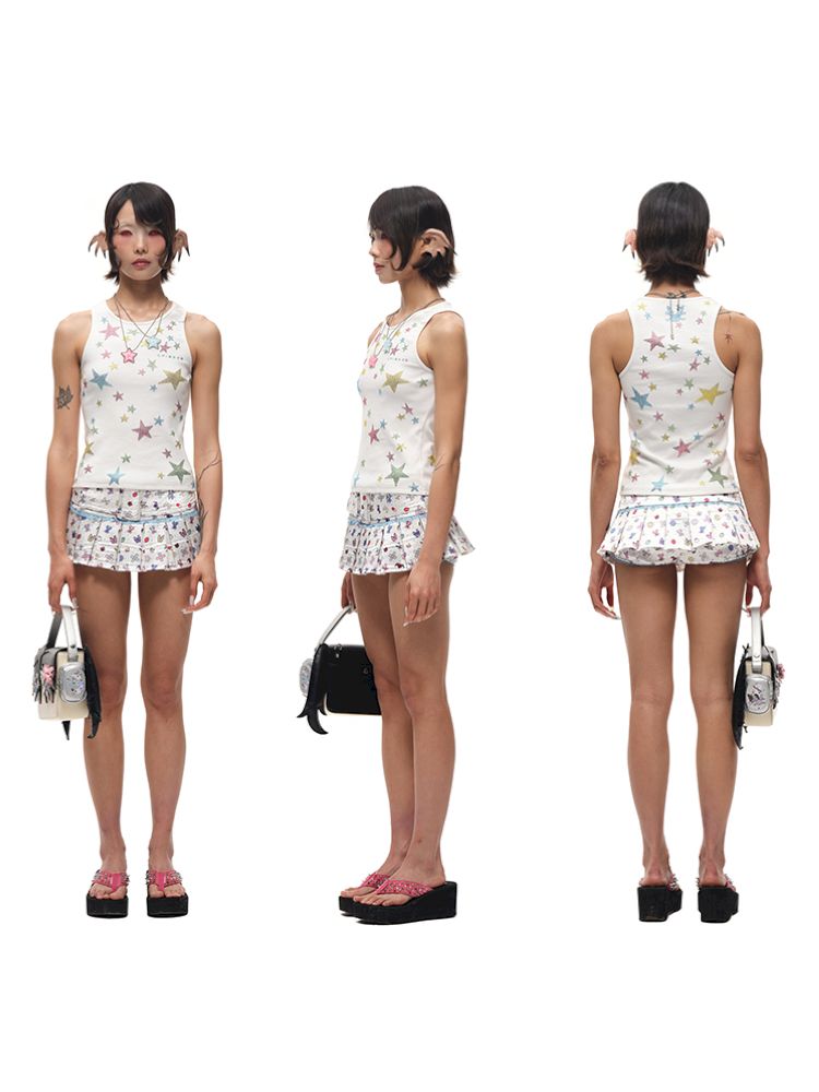 Pentagram Ribbed Vest【s0000012600】