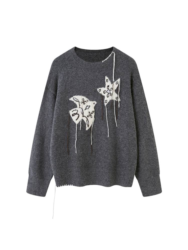 Unique Design Loose Long Sleeve Pullover【s0000014381】