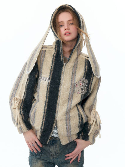 Hooded Rabbit Ears Short Jacket【s0000011494】