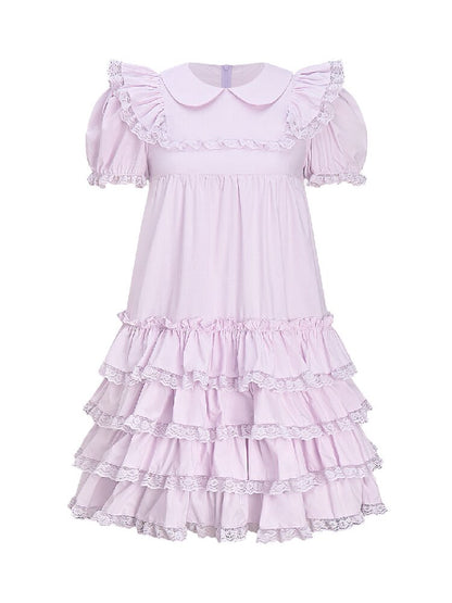 Purple Lace Cascading Cake Dress【s0000016362】