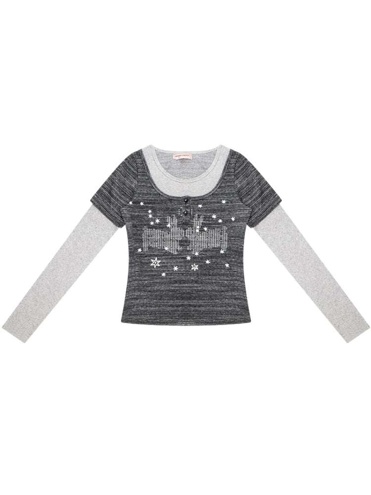 Starry Night Rabbit Design Top【s0000015427】