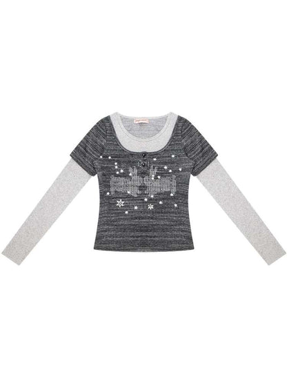 Starry Night Rabbit Design Top【s0000015427】