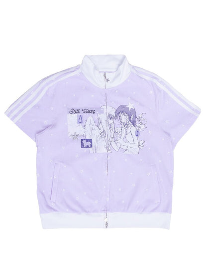 Angel Illustration Purple Cardigan【s0000016543】