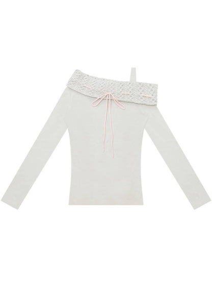 Off-Shoulder Straight-Neck Strapless Fitted Top【s0000014353】