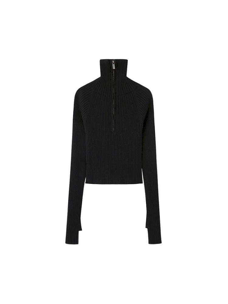 Zipper Stand Collar Base Layer Sweater【s0000014391】