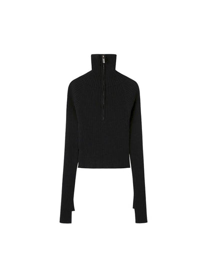 Zipper Stand Collar Base Layer Sweater【s0000014391】