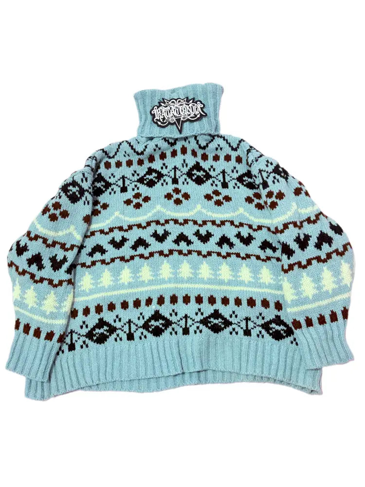 Hand-Knitted Jacquard Sweater【s0000014348】