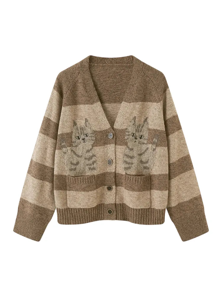 Relaxed-Fit Long-Sleeve Knit Cardigan【s0000014062】