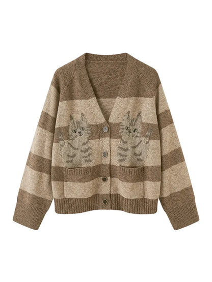 Relaxed-Fit Long-Sleeve Knit Cardigan【s0000014062】