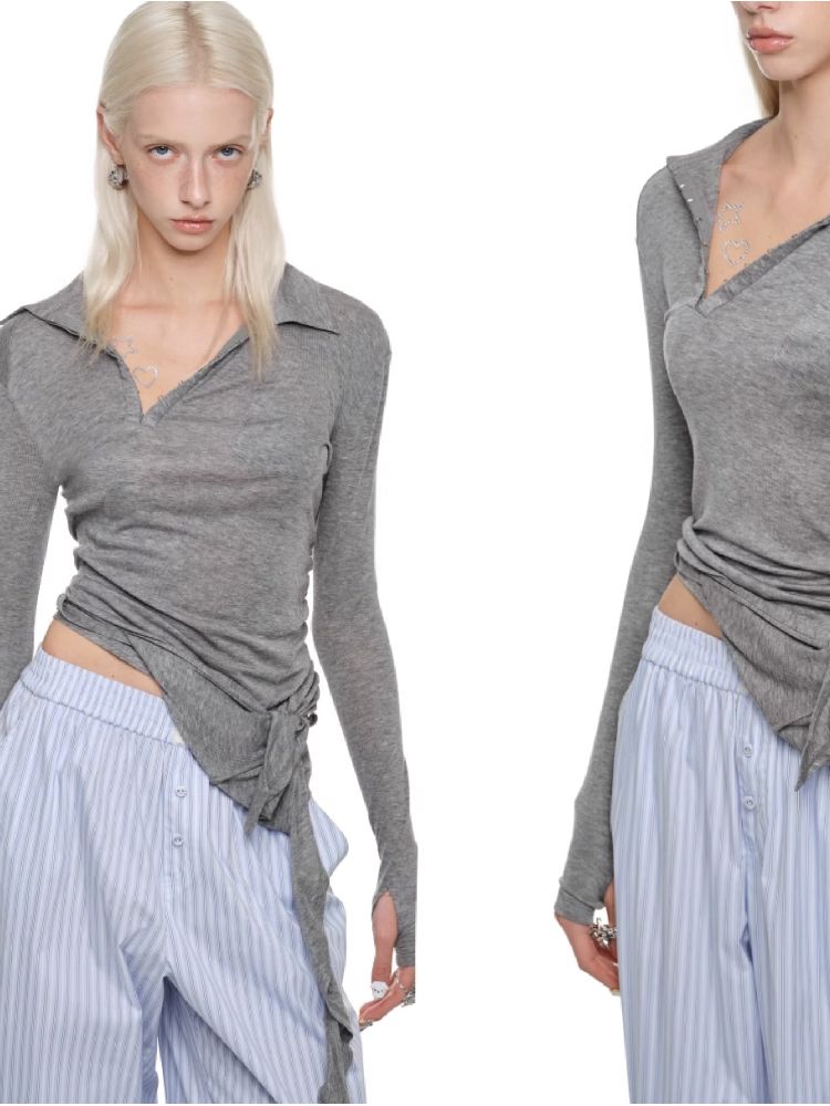 Hook and Loop Tie POLO Shirt【s0000011599】