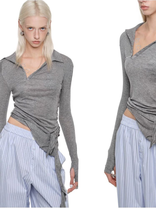 Hook and Loop Tie POLO Shirt【s0000011599】