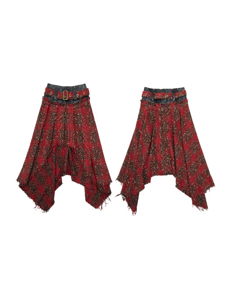 Patchwork New Year Irregular Half Skirt【s0000005975】