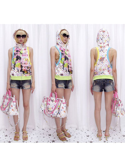 Note Print Multi Bag Decoration Tote Crossbody Bag【s0000013882】