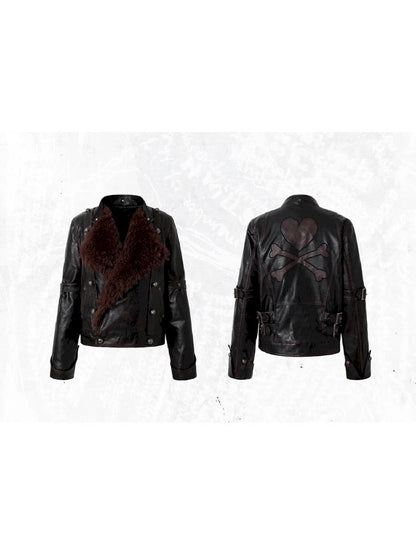 Rub Color Leather Jacket [S0000011223]