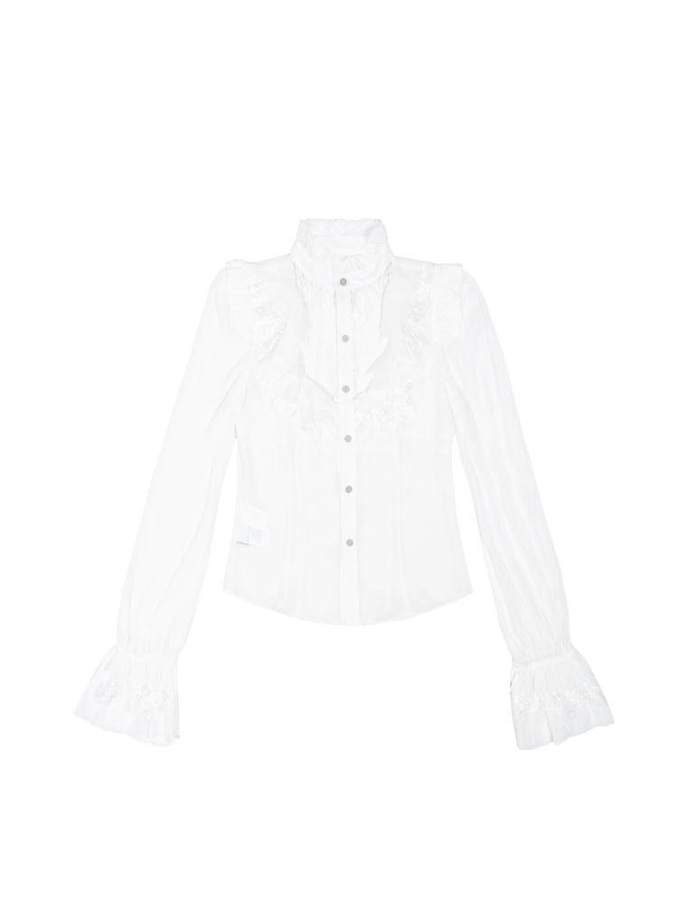 Chiffon Thin Sheer Top【s0000012653】