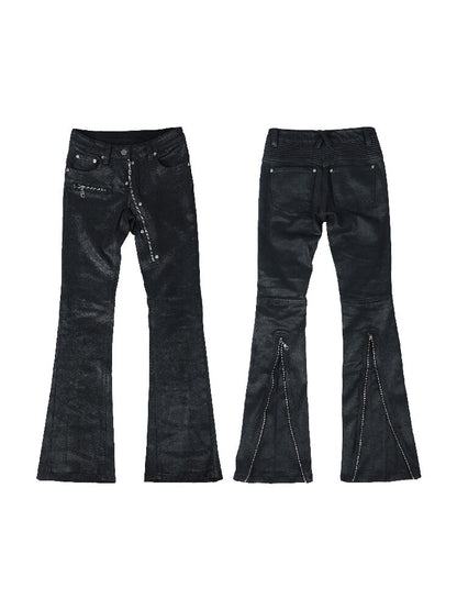Multi-Zip Wax Deconstructed Denim【s0000017145】