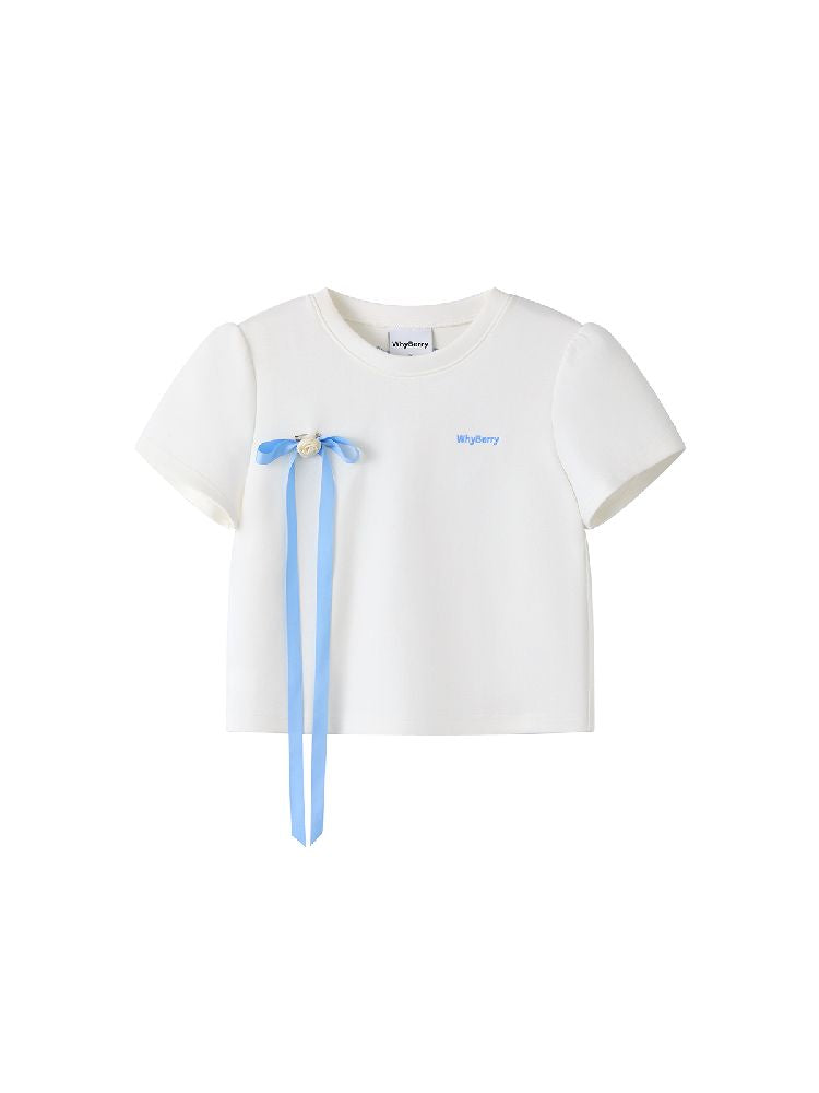Bow Flutter T-shirt Short Sleeve【s0000011972】