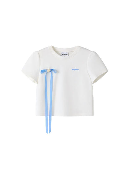 Bow Flutter T-shirt Short Sleeve【s0000011972】