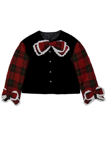 Velvet Bows Short Jacket【s0000011335】