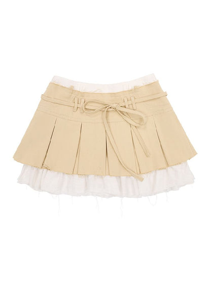 Raw-edge Pleated Skirt【s0000012178】