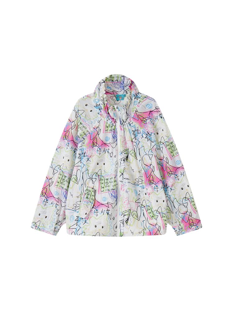 Graffiti Pod Collar Sunbrella Jacket【s0000012418】