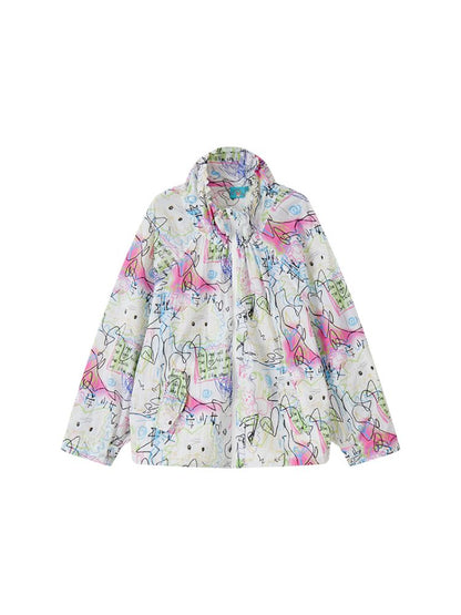 Graffiti Pod Collar Sunbrella Jacket【s0000012418】