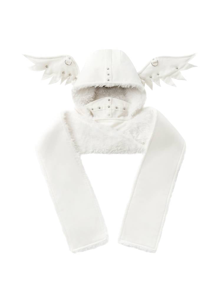 Angel Wings Face-Covering Hooded Scarf【s0000014417】