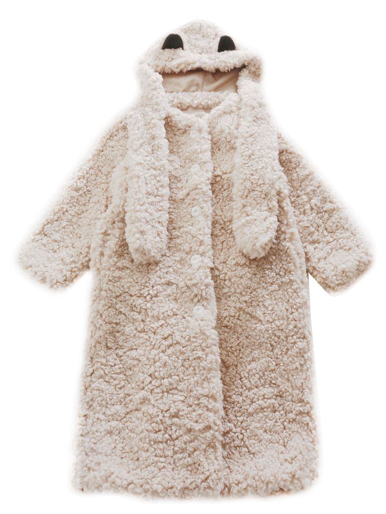 Hooded Cotton Clip Long Loose Jacket【s0000011311】