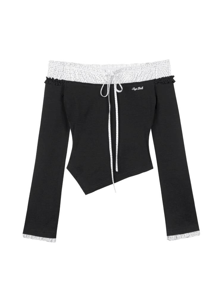 One-Shoulder Sweet Top T-Shirt【s0000014369】