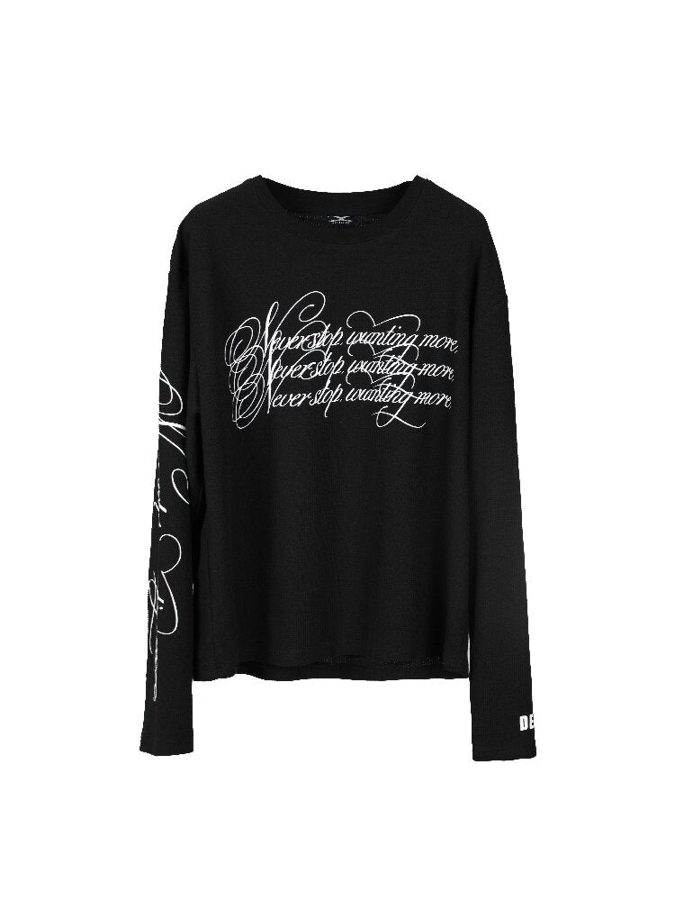 Flower Embroidered Waffle T-Shirt【s0000016186】