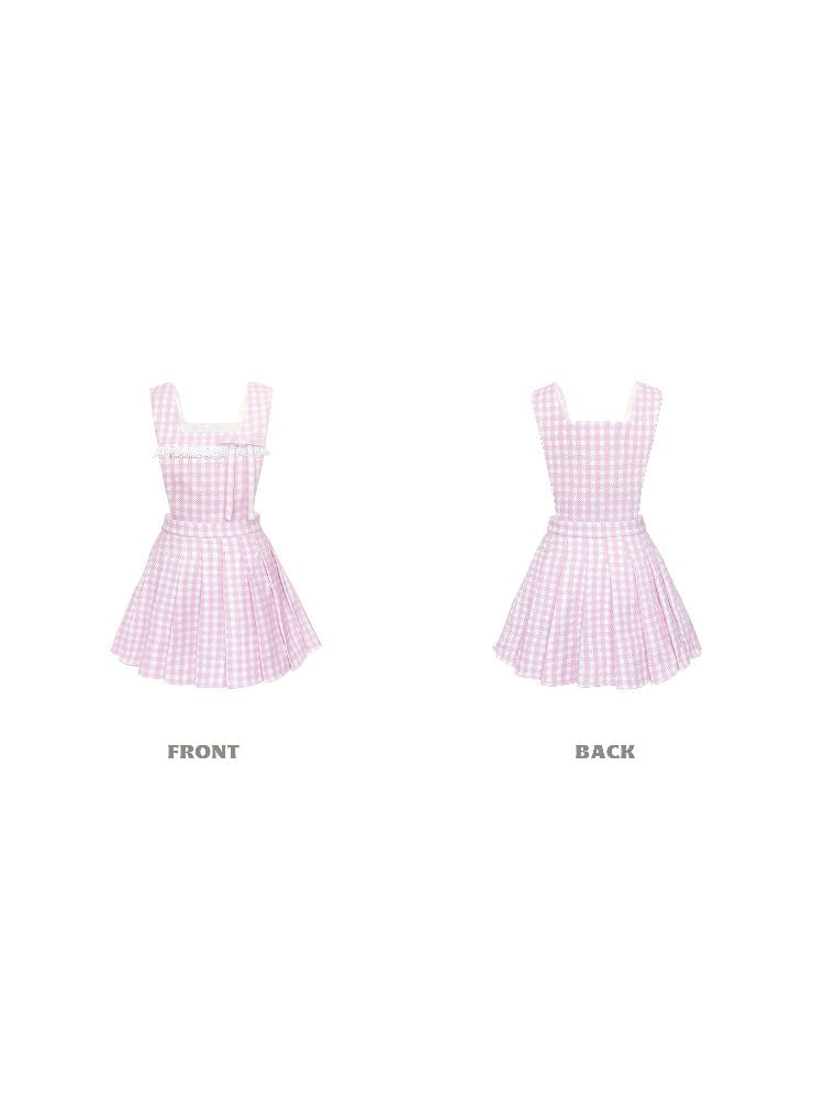 Pleated Skirt Back Dress【s0000004797】