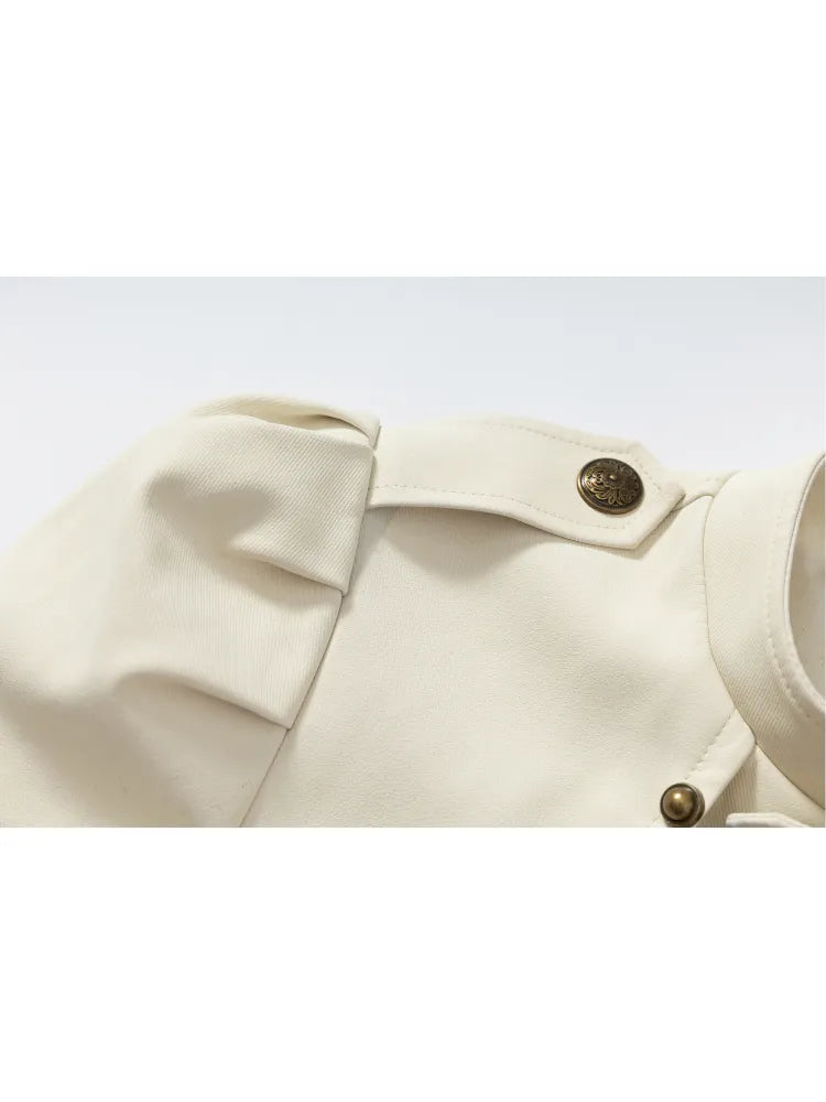 Stand Collar Ultra-Short Leather Jacket【s0000013950】