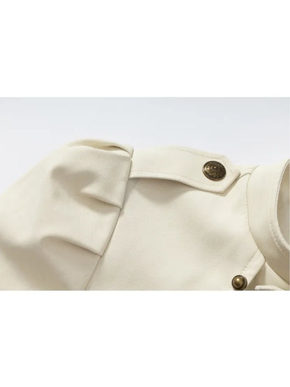 Stand Collar Ultra-Short Leather Jacket【s0000013950】