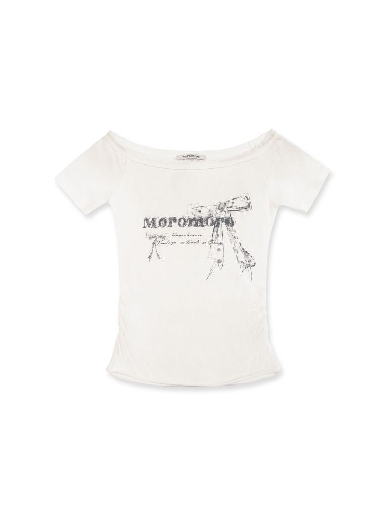 One-shoulder Slim short-sleeved T-shirt【s0000012529】