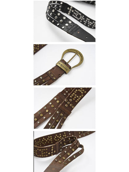 Diamond Encrusted Leather Belt【s0000010989】